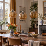 Charger l'image dans la visionneuse de galerie, Bubble Glass Globe 3 - Light Single Pendant Light With Adjustable Cord