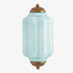 Cargar imagen en el visor de la Galería, Aplique de pared Eloise vintage de vidrio lechoso festoneado: iluminación de acento moderna para baño y dormitorio