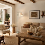 Charger l'image dans la visionneuse de galerie, Sage green floor lamp beside a sofa in a warm country living room