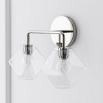 Load image into Gallery viewer, Talvior Faceted Glass Wall Sconce – Modern Style Bathroom or Hallway Accent Light