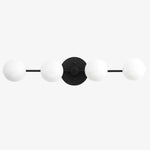 Load image into Gallery viewer, Glorica Glass Minimalist Metal Bar Vanity Light – Globe Wall Lamp for Dressing Room & Bathroom