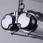 Load image into Gallery viewer, Artisan Glass Linearity Chandelier Iron Metal Glass Polished Silver Finish