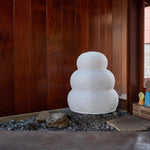 Load image into Gallery viewer, Japanese Wabi Sabi White Rice Paper Table Lamp