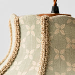 Bild in Gallery-Viewer laden, Sage floral fabric shade collar and braided trim detail