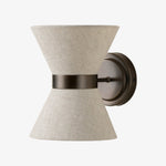 Load image into Gallery viewer, Ankora Bow-Tie Linen Shade Wall Light with Aged Brass Finish for Hallway and Bedroom