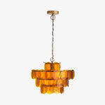 Load image into Gallery viewer, Morien Colorful Disc Pendant Light - Artistic Glass and Metal Pendant Lighting for Dining or Bedroom