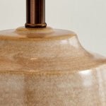 Bild in Gallery-Viewer laden, Ceruna Leinen Lampenschirm Keramik Tischlampe – Metallrahmen und Keramikfuß für Beleuchtung im Büro und Zuhause