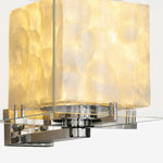 Bild in Gallery-Viewer laden, Beamira Mica Square Wall Lamp - Glass Shade Shell Decorative Wall Light for Hallway