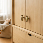 Cargar imagen en el visor de la Galería, Rabbit and carrot cabinet knobs on a wooden wardrobe