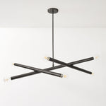 Charger l'image dans la visionneuse de galerie, Lustre Borvia Spoutnik à 6 lumières – Style Trace à hauteur réglable