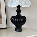 Charger l'image dans la visionneuse de galerie, Black sculptural table lamp base detail