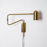 Load image into Gallery viewer, Adjustable Arm Plug In Wall Lamp