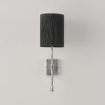 Charger l'image dans la visionneuse de galerie, Applique murale Atticus avec abat-jour en tissu - Lampe murale moderne en laiton pour chambre et couloir