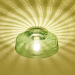 Load image into Gallery viewer, Coloria Vintage Green Glass Ripple Ceiling Light - Classic Ceiling Lamp for Dining Room Entryway and Hallway