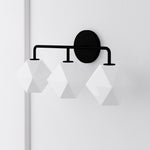 Load image into Gallery viewer, Talvior Faceted Glass Wall Sconce – Modern Style Bathroom or Hallway Accent Light