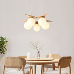 Load image into Gallery viewer, Wooden Star With Glass Chandelier