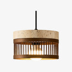 Bild in Gallery-Viewer laden, Vintage Travertine Metal Pendant Lamp for Dining Room