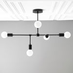 Charger l'image dans la visionneuse de galerie, Lustre Mobilux Line 5 lumières - Plafonnier moderne pour salle à manger