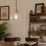 Cargar imagen en el visor de la Galería, D112 brass glass pendant light SKU view