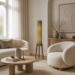 Bild in Gallery-Viewer laden, Vintage fabric cylinder floor lamp view 5