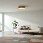 Charger l'image dans la visionneuse de galerie, Lampe de plafond Bambori style Japandi en bambou texturé - Lumière d'accent naturelle pour salon