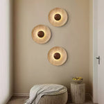 Load image into Gallery viewer, Medieval Yellow Travertine Wood Wall Lamp M09