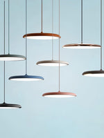 Load image into Gallery viewer, Macaron Pendant Light – Slim Metal Saucer Fixture