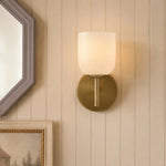 Cargar imagen en el visor de la Galería, Marble wall sconce in an entryway setting