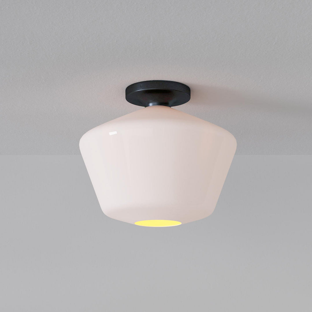 Plafonnier en verre géométrique minimaliste et élégant Merin