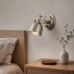 Load image into Gallery viewer, Brushed Nickel Adjustable Reading Wall Light
