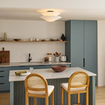 Load image into Gallery viewer, Solivara Fabric Linen Shade Flushmount Ceiling Lamp – Ideal for Bedrooms and Hallways