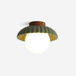 Load image into Gallery viewer, Stylish Alien Cream Style Ceiling Light in Beige Metal and Glass