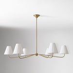 Load image into Gallery viewer, Fibura Linear Fabric Chandelier - Modern Brass Linear Chandelier