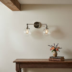 Charger l'image dans la visionneuse de galerie, Applique murale géométrique linéaire Lumio Globe – Luminaire moderne pour salle de bain, idéal pour les zones miroir et lavabo