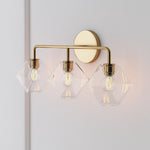 Load image into Gallery viewer, Talvior Faceted Glass Wall Sconce – Modern Style Bathroom or Hallway Accent Light