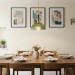 Cargar imagen en el visor de la Galería, Lámpara colgante acanalada Ribilux - Vidrio y metal vintage para cocina y comedor