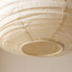 Charger l'image dans la visionneuse de galerie, Close view of the underside opening of the linen pendant shade