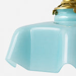 Charger l'image dans la visionneuse de galerie, Vintage scalloped opaline glass pendant light view 9