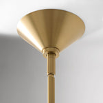 Cargar imagen en el visor de la Galería, Lámpara de araña de porcelana Calvor de dos luces - Lámpara de comedor lineal de latón