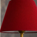 Bild in Gallery-Viewer laden, Close view of red fabric lampshade texture
