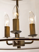 Bild in Gallery-Viewer laden, American Vintage gealterte klare Glockenglas Pendelleuchte