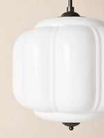 Load image into Gallery viewer, American Vintage Cream Glass Shade Shaped Eloise Chandelier