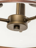 Bild in Gallery-Viewer laden, American Vintage gealterte klare Glockenglas Pendelleuchte