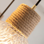 Bild in Gallery-Viewer laden, Nordische Hanfseil Glas Pendelleuchte