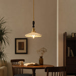 Charger l'image dans la visionneuse de galerie, Walnut accent ceramic pendant light in a reading corner