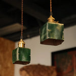 Cargar imagen en el visor de la Galería, Two green pendants hanging together
