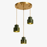 Bild in Gallery-Viewer laden, Green Jade 3-Light Linear Pendant Light