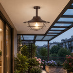 Cargar imagen en el visor de la Galería, Outdoor Glass Ceiling Lantern