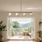 Load image into Gallery viewer, Farmhouse Linear Chandelier – Rustic Light Pendant for Dining & Kitchen