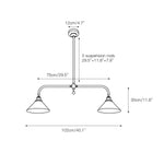 Cargar imagen en el visor de la Galería, Lámpara colgante Lumos de barra de latón con dos cabezales: iluminación arquitectónica moderna para isla de cocina